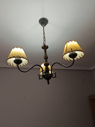 Lámpara de techo vintage metal y tela