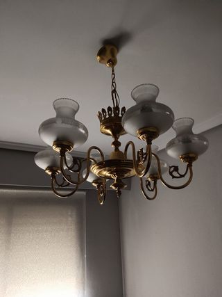 Lámpara de techo vintage metal y tela