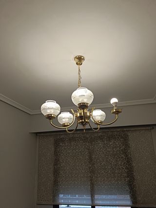 Lámpara de techo vintage metal y tela