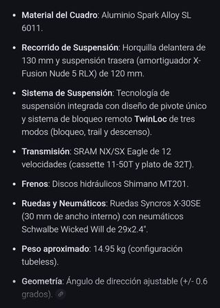 Scott Spark 970 Bicicleta Montaña