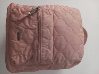 Mochila pequeña acolchada rosa