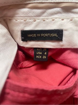 Pantalón vestir Massimo Dutti rosa mujer