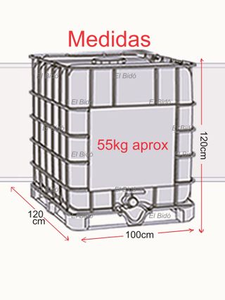 Depósito 1000L forrado chapa metálica