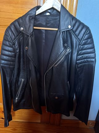 Chaqueta Biker Negra Hombre