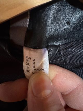 Chaqueta Biker Negra Hombre