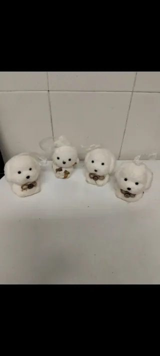 4 Perritos Adorno Árbol Navidad