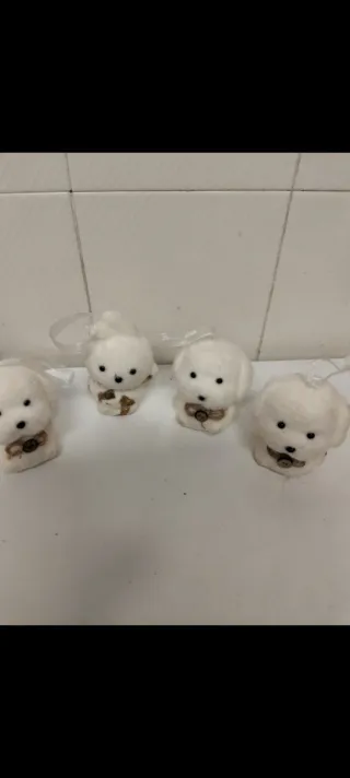 4 Perritos Adorno Árbol Navidad
