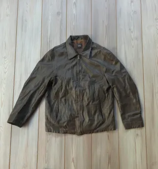 Chaqueta de cuero vintage HUGO BOSS