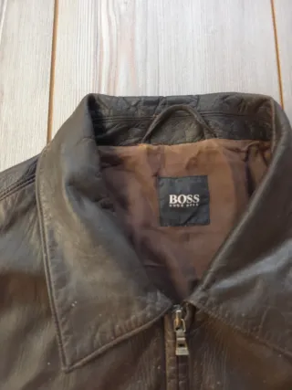 Chaqueta de cuero vintage HUGO BOSS