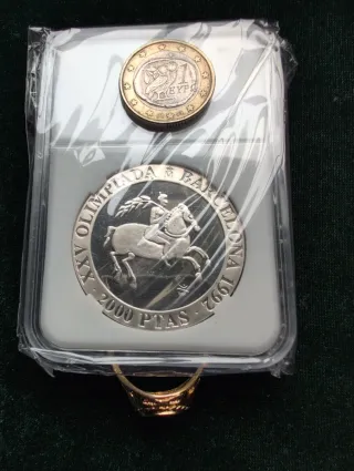 Moneda Plata 2000 Pesetas Barcelona 92