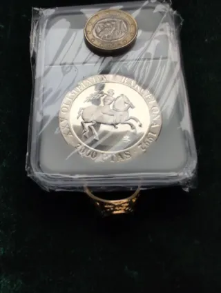 Moneda Plata 2000 Pesetas Barcelona 92
