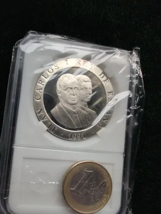 Moneda Plata 2000 Pesetas Barcelona 92