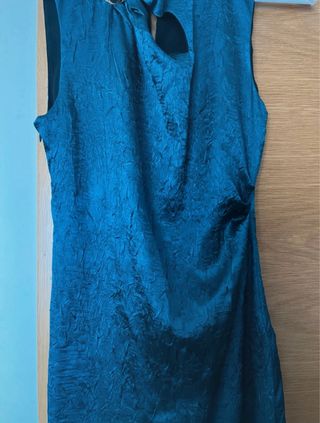 Vestido largo verde Zara