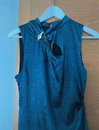 Vestido largo verde Zara