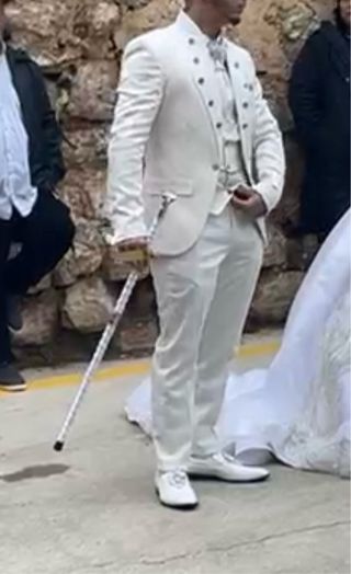 Traje Novio Boda Gitana Blanco