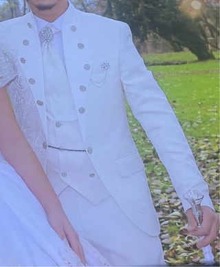 Traje Novio Boda Gitana Blanco