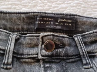 Pantalón vaquero niña Stradivarius gris