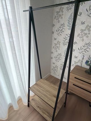 OFERTA Perchero Burro Ropa Metálico y Madera