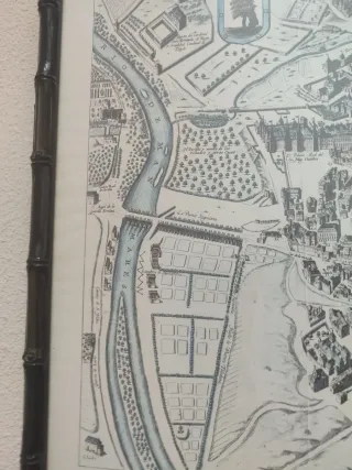 46x65 cm Lámina antigua La Villa de Madrid