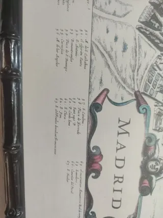 46x65 cm Lámina antigua La Villa de Madrid