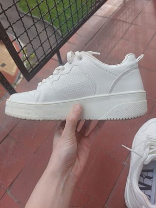 Zapatillas Zara Mujer Talla 39 Blancas