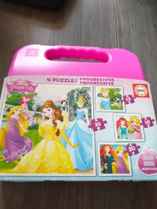 4 Puzzles Princesas Disney +4 años
