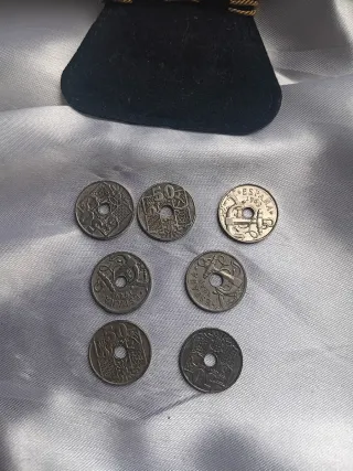 7 Monedas 50 Céntimos España 1963 50€
