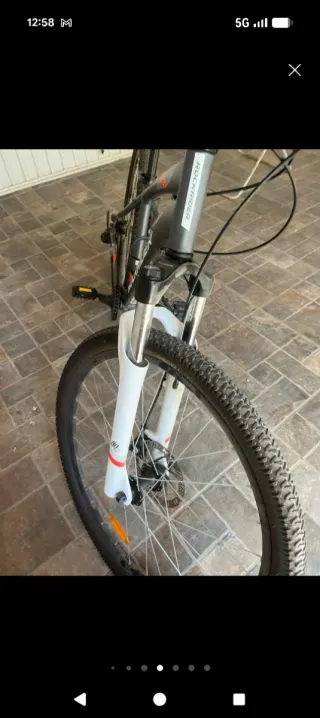 Bicicleta Rockrider ST120 Gris/Naranja