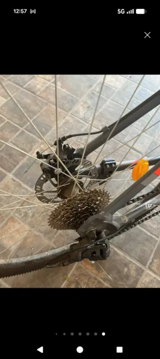 Bicicleta Rockrider ST120 Gris/Naranja