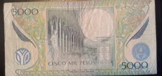 Billete 5000 Pesos Colombianos 1997