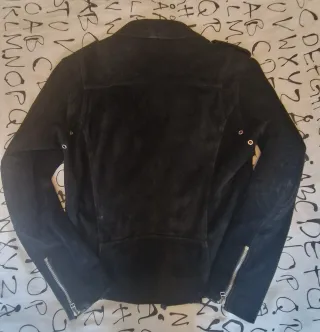 Chaqueta Biker Piel Goosecraft Negra