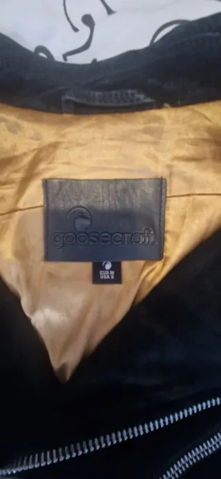 Chaqueta Biker Piel Goosecraft Negra
