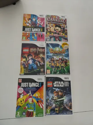 Lote 6 Juegos Wii: Just Dance, Lego, Star Wars