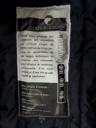 Chaqueta Moto Bering Negra/Roja/Gris