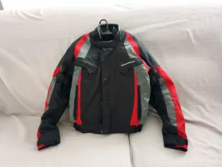 Chaqueta Moto Bering Negra/Roja/Gris