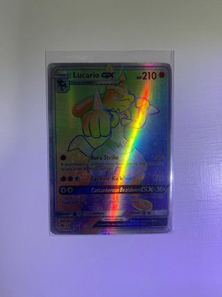 Lucario GX Arcoíris Carta Pokémon