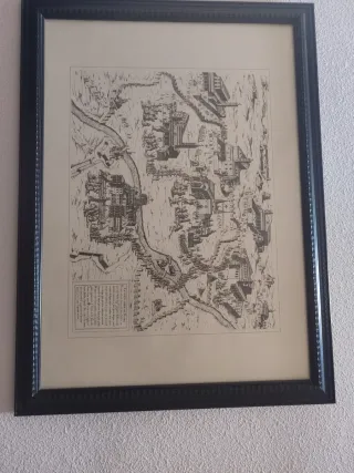 58x78 cm Lámina Roma 1575 Marco Madera