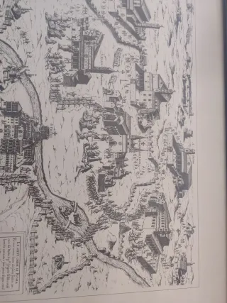 58x78 cm Lámina Roma 1575 Marco Madera