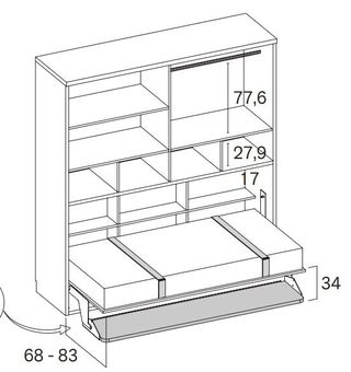 Cama abatible con armario Rimobel