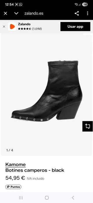 Botín negro tachas T41 (equiv. T40) a estrenar