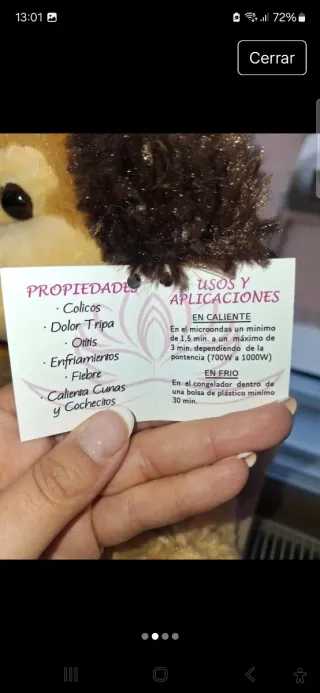Peluche perro saco térmico