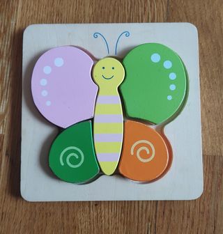 Puzzle de Madera Mariposa Colores