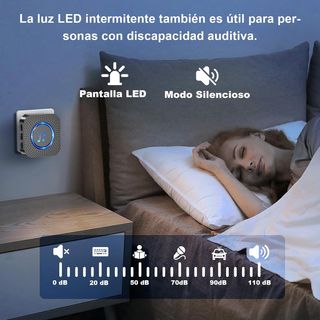 SURFOU Timbre Inalámbrico Exterior Interior Imperm