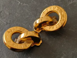 Pendientes clip Agatha Paris vintage dorados