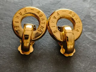 Pendientes clip Agatha Paris vintage dorados