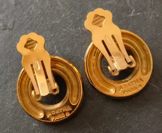 Pendientes clip Agatha Paris vintage dorados