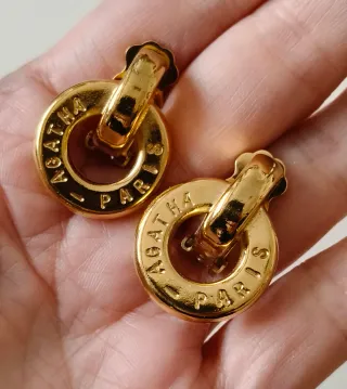 Pendientes clip Agatha Paris vintage dorados
