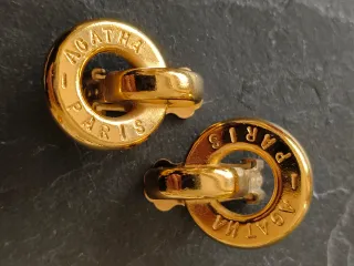 Pendientes clip Agatha Paris vintage dorados