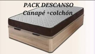 Pack canapé abatible premium+colchón visco
