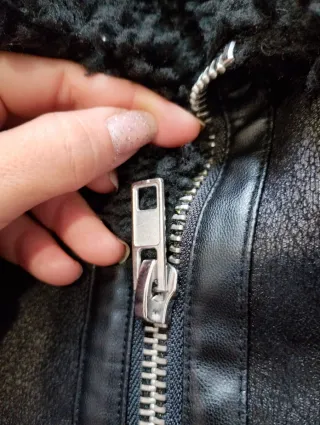 Cazadora Biker Doble Faz Zara Negra